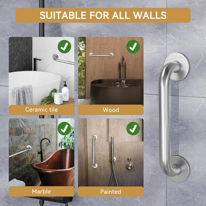 30/40/50cm Stainless Steel Safety Grab Bar Wall Mount Hand Rails Safety Support Handrail Bathroom Shower Towels Holder Handles